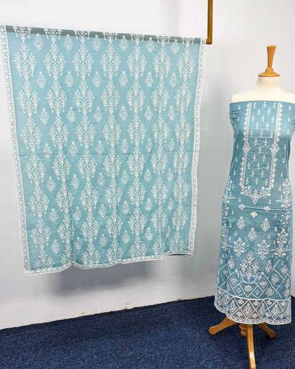 Fancy Lawn With Chiffon Dupatta 3pc Unstitched