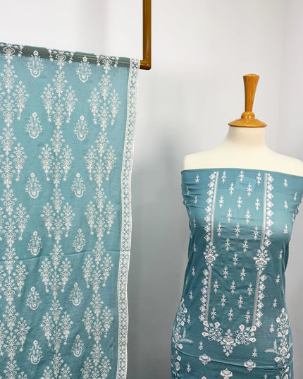 Fancy Lawn With Chiffon Dupatta 3pc Unstitched