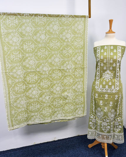 Fancy Lawn With Chiffon Dupatta 3pc Unstitched