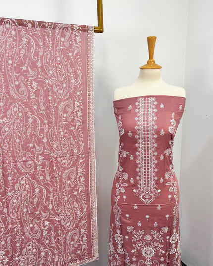 Fancy Lawn With Chiffon Dupatta 3pc Unstitched