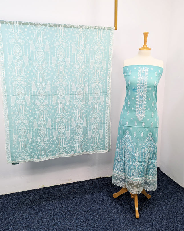 Fancy Lawn With Chiffon Dupatta 3pc Unstitched