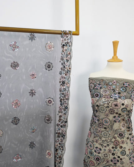 Fancy Embroidered Turkish Net Cut Dana