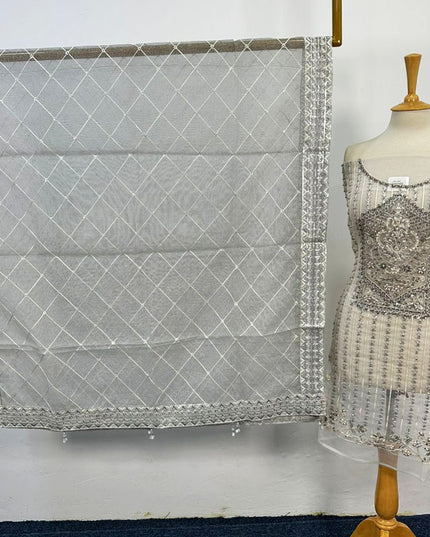 Fancy Embroidered Net 2PC Unstitched