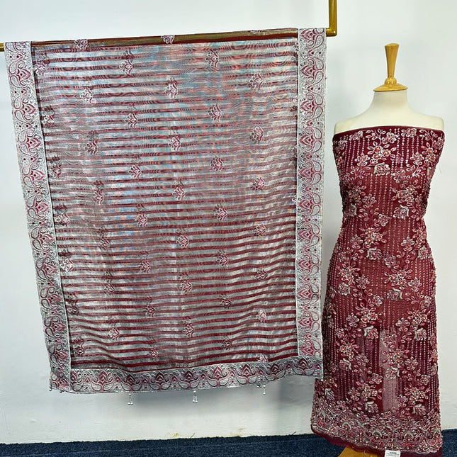 Premium Embroidered Net 2PC Unstitched