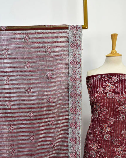 Premium Embroidered Net 2PC Unstitched