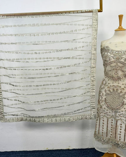 Fancy Embroidered Net 2PC Unstitched