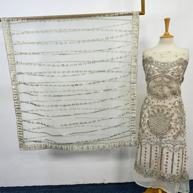 Fancy Embroidered Net 2PC Unstitched