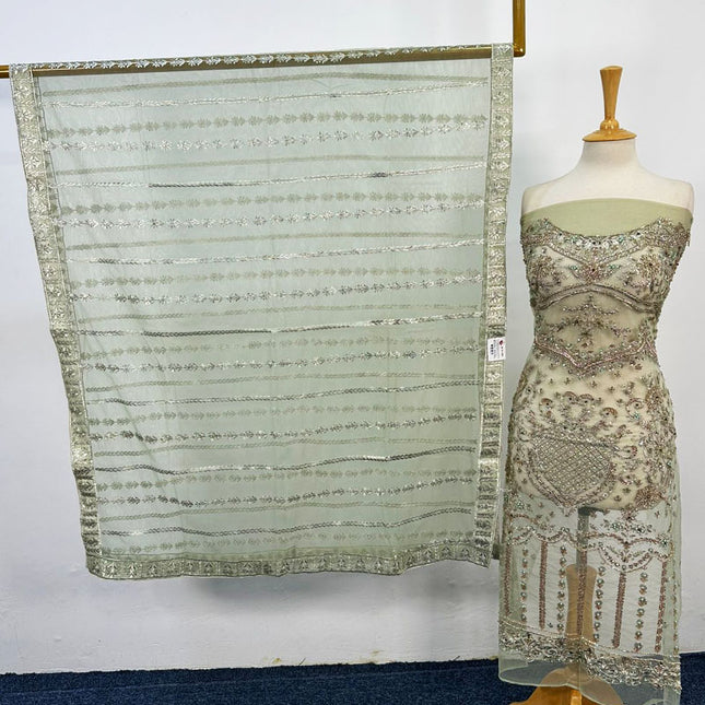 Fancy Embroidered Net 2PC Unstitched