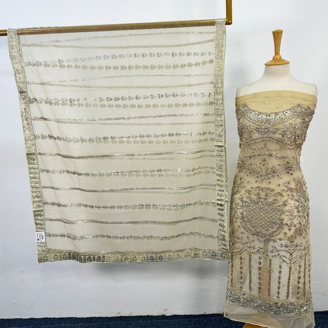 Fancy Embroidered Net 2PC Unstitched