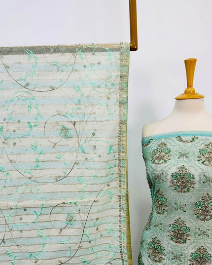 Embroidered Organza with Masuri Dupatta 2PC Unstitched