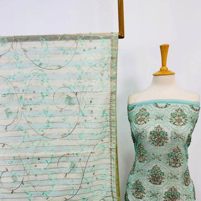 Embroidered Organza with Masuri Dupatta 2PC Unstitched