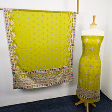 Load image into Gallery viewer, Fancy Embroidered Chiffon With Multi Color Tilla Work
