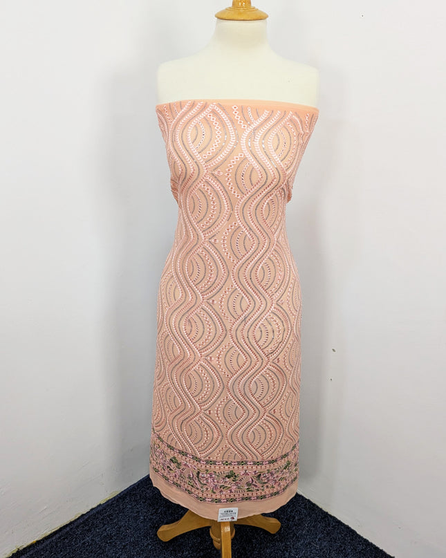 Embroidered Chiffon With Chikankari Work