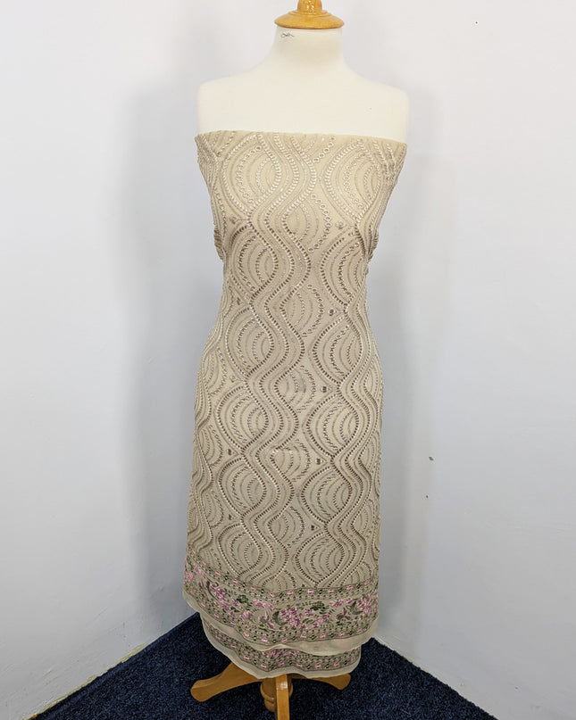 Embroidered Chiffon With Chikankari Work