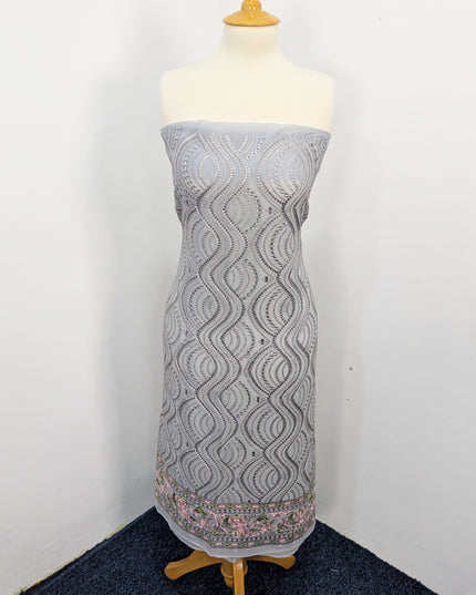 Embroidered Chiffon With Chikankari Work