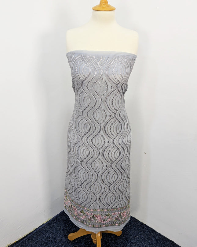 Embroidered Chiffon With Chikankari Work