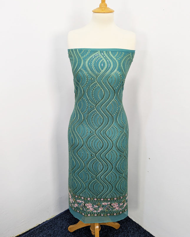 Embroidered Chiffon With Chikankari Work