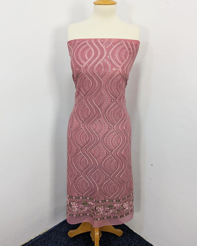 Embroidered Chiffon With Chikankari Work