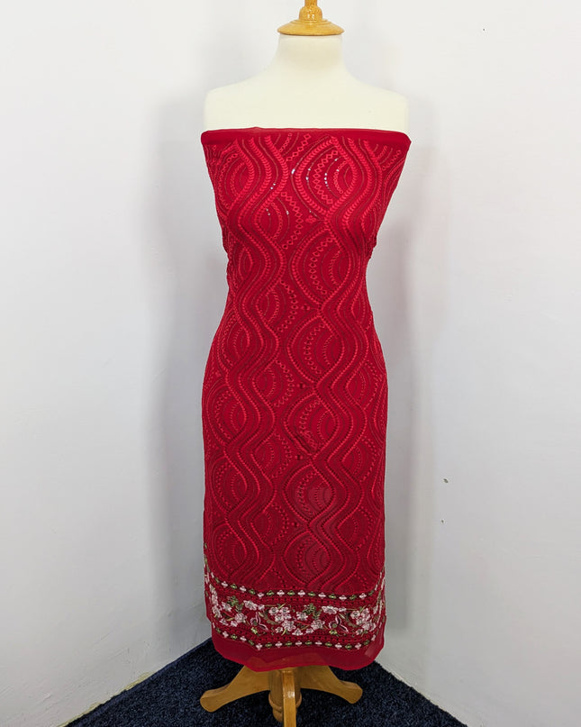 Embroidered Chiffon With Chikankari Work