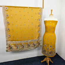 Load image into Gallery viewer, Fancy Embroidered Chiffon With Multi Color Tilla Border Work
