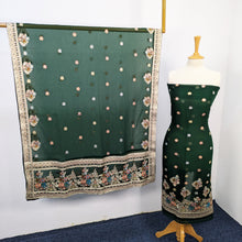 Load image into Gallery viewer, Fancy Embroidered Chiffon With Multi Color Tilla Border Work
