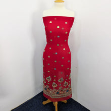 Load image into Gallery viewer, Fancy Embroidered Chiffon With Multi Color Tilla Border Work
