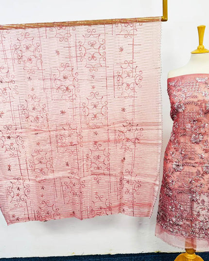 Fancy Organza with Zari + Stone Work 2PC Unstitched