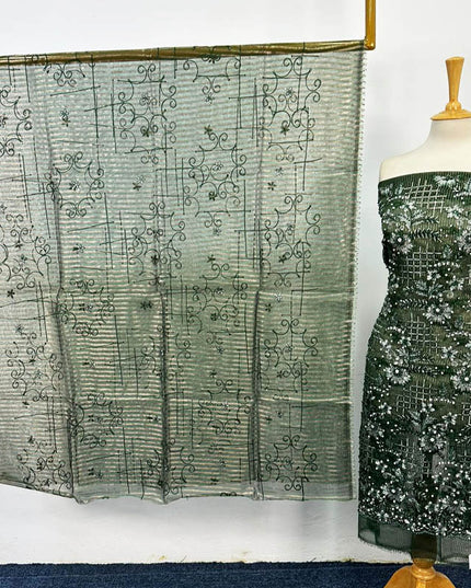 Fancy Organza with Zari + Stone Work 2PC Unstitched