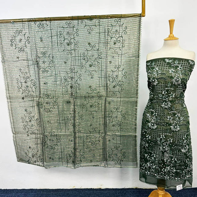 Fancy Organza with Zari + Stone Work 2PC Unstitched