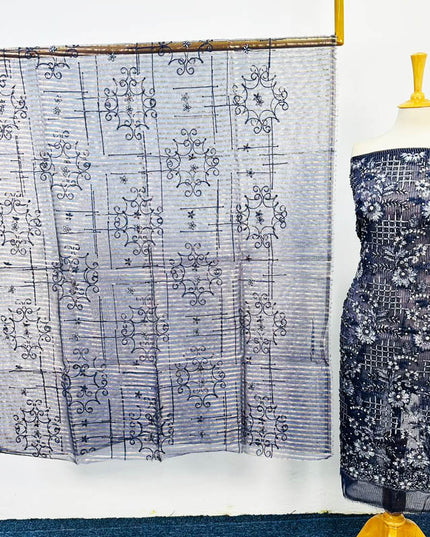 Fancy Organza with Zari + Stone Work 2PC Unstitched