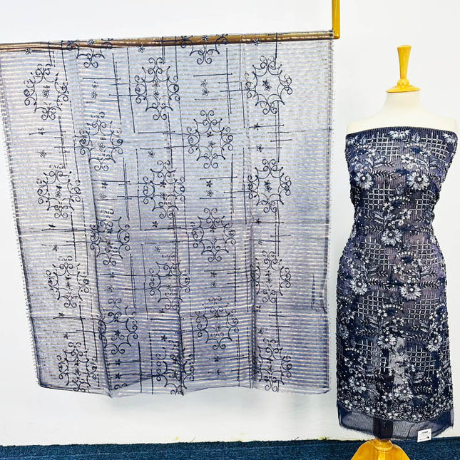 Fancy Organza with Zari + Stone Work 2PC Unstitched