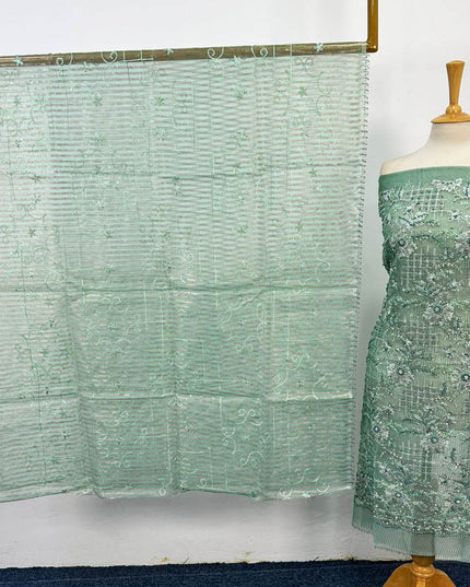 Fancy Organza with Zari + Stone Work 2PC Unstitched