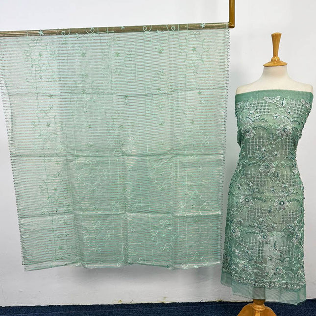 Fancy Organza with Zari + Stone Work 2PC Unstitched