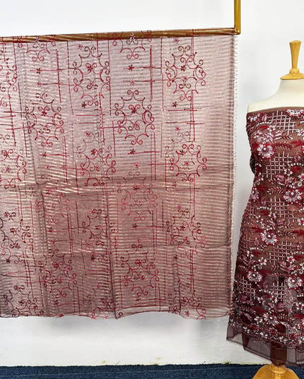 Fancy Organza with Zari + Stone Work 2PC Unstitched