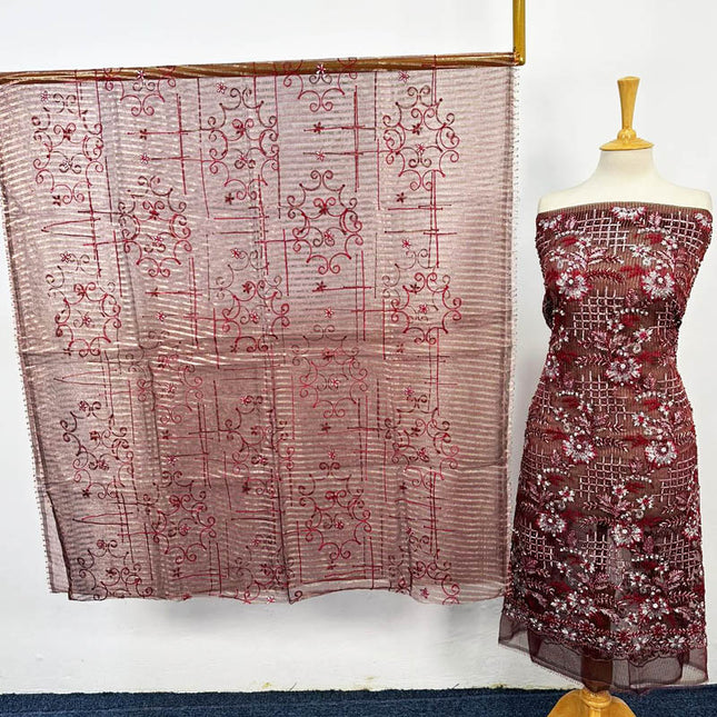 Fancy Organza with Zari + Stone Work 2PC Unstitched