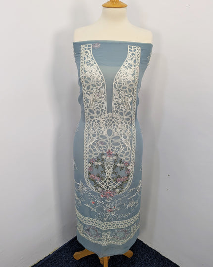 Embroidered Chiffon With Chikankari Work