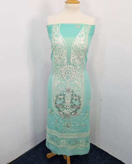 Embroidered Chiffon With Chikankari Work