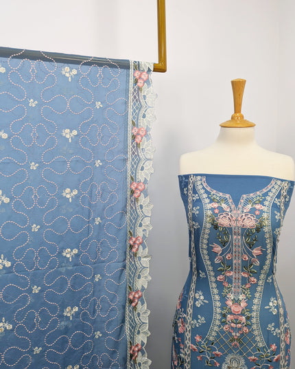 Embroidered Chiffon With Chikankari Work
