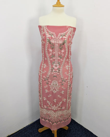 Embroidered Chiffon With Chikankari Work