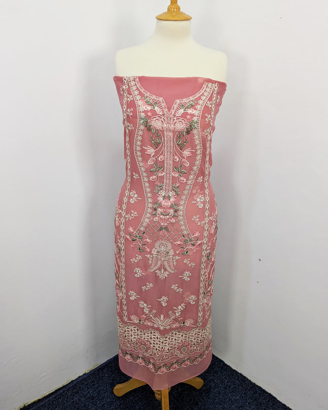 Embroidered Chiffon With Chikankari Work