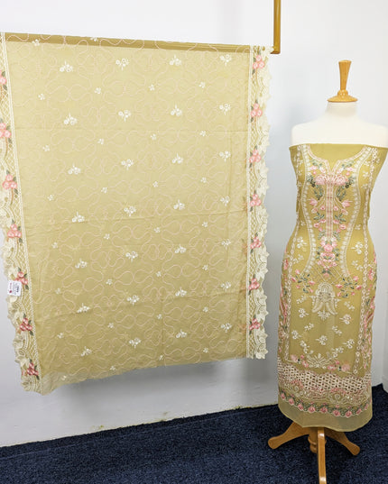 Embroidered Chiffon With Chikankari Work