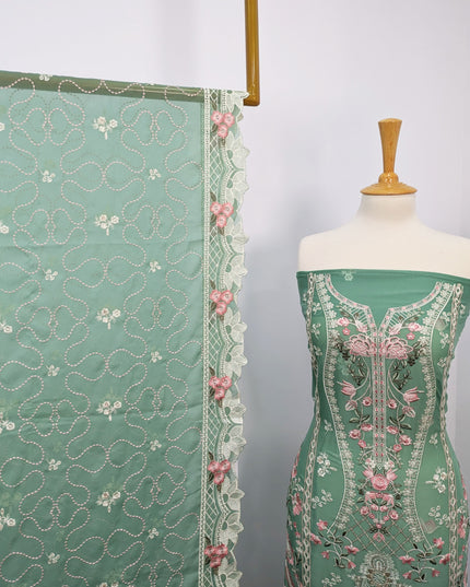 Embroidered Chiffon With Chikankari Work