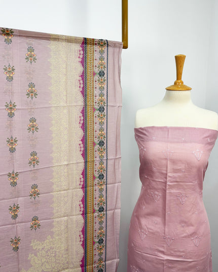 Fancy Lawn With Chikankari Work+ Digital Printed Dupatta