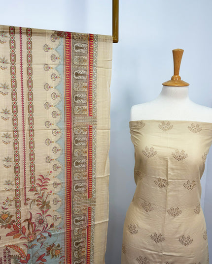 Fancy Lawn With Chikankari Work+ Digital Printed Dupatta