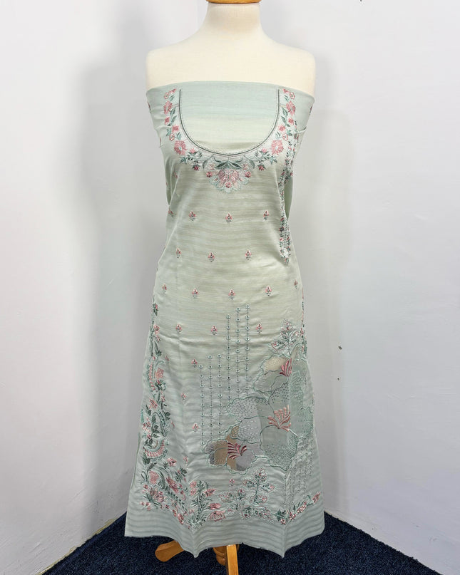 Embroidered Lawn With Organza Net Dupatta