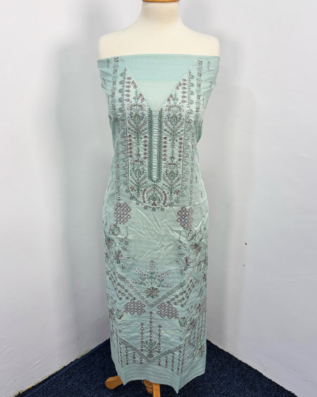 Embroidered Lawn With Organza Net Dupatta