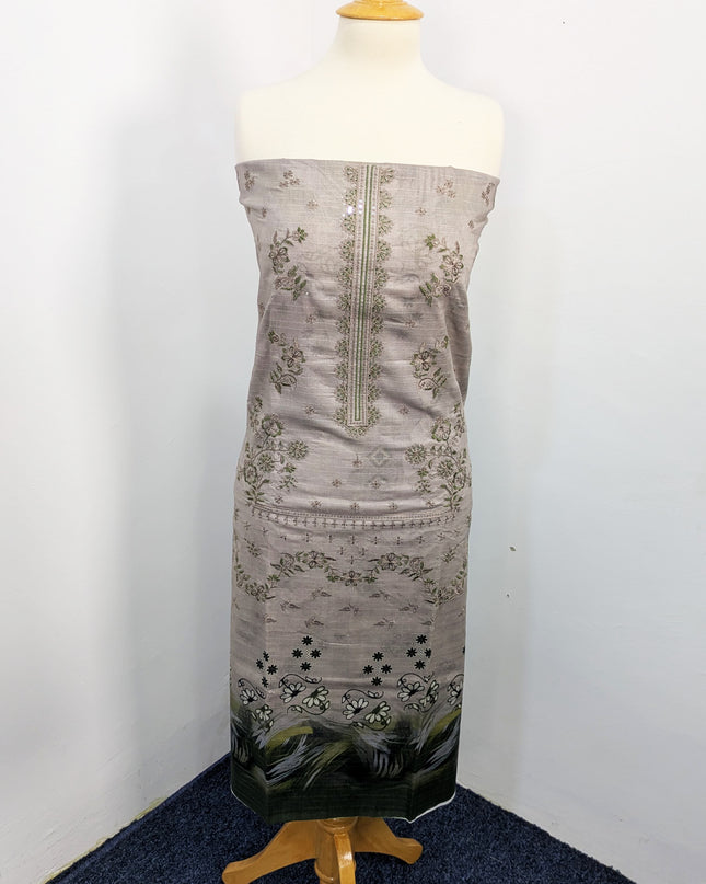 Fancy Embroidered Lawn With Digital Print