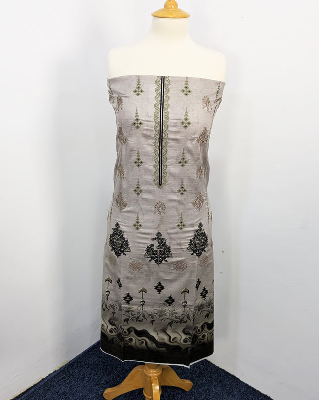 Fancy Embroidered Lawn With Digital Print
