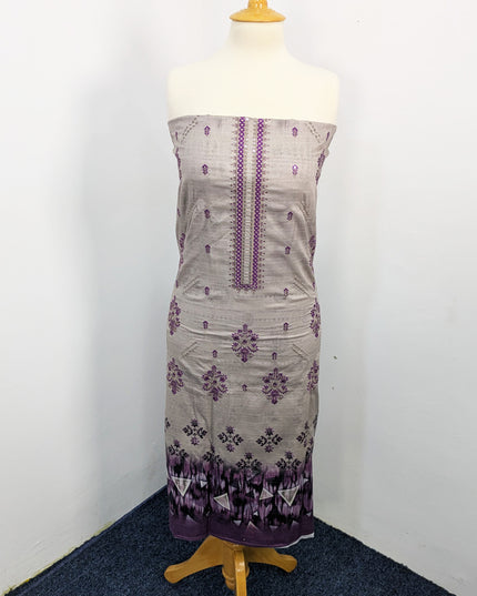 Fancy Embroidered Lawn With Digital Print