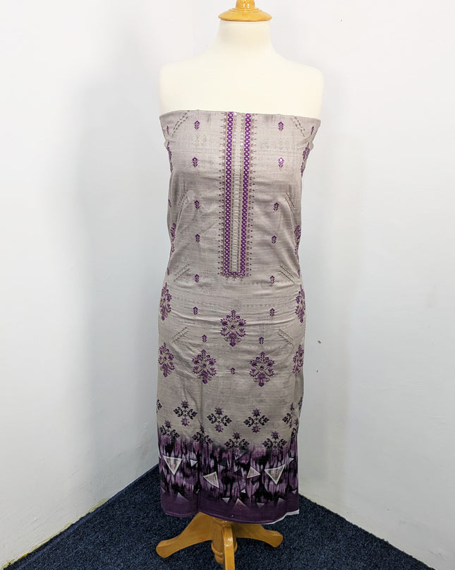 Fancy Embroidered Lawn With Digital Print